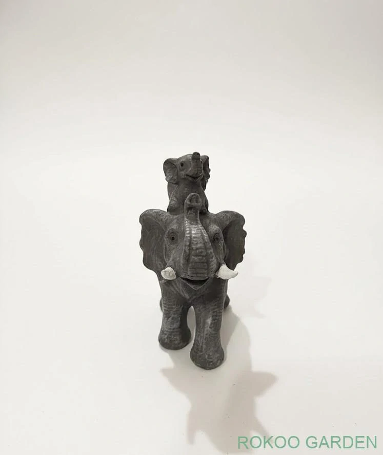 Dekorační soška Sloní rodinka – Slonice se 3 slůňaty