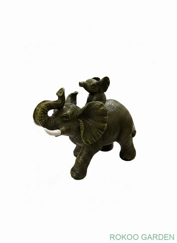 Dekorační soška: Slonice se slůnětem