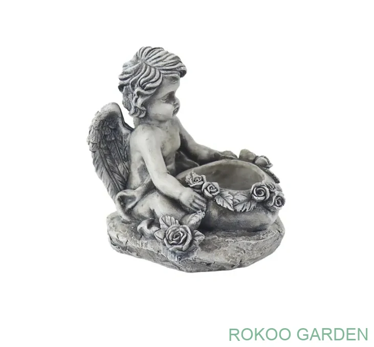 Svícen na hrob anděl se srdcem