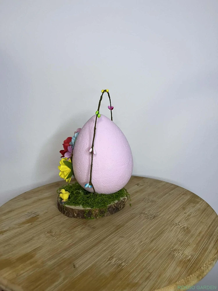 Velikonoční dekorace růžové vajíčko