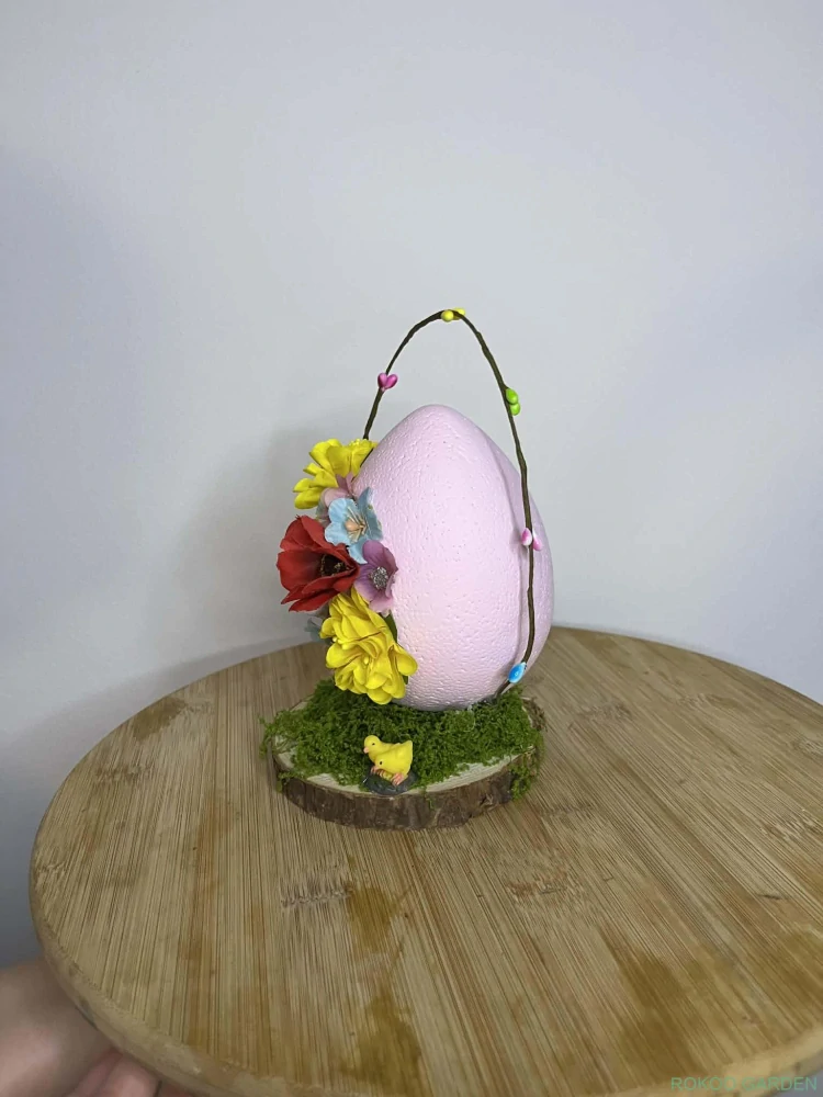 Velikonoční dekorace růžové vajíčko