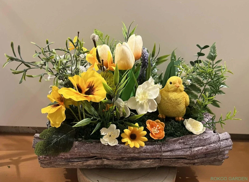 Jarní probouzení v proutí – Bohaté aranžmá s kuřátkem