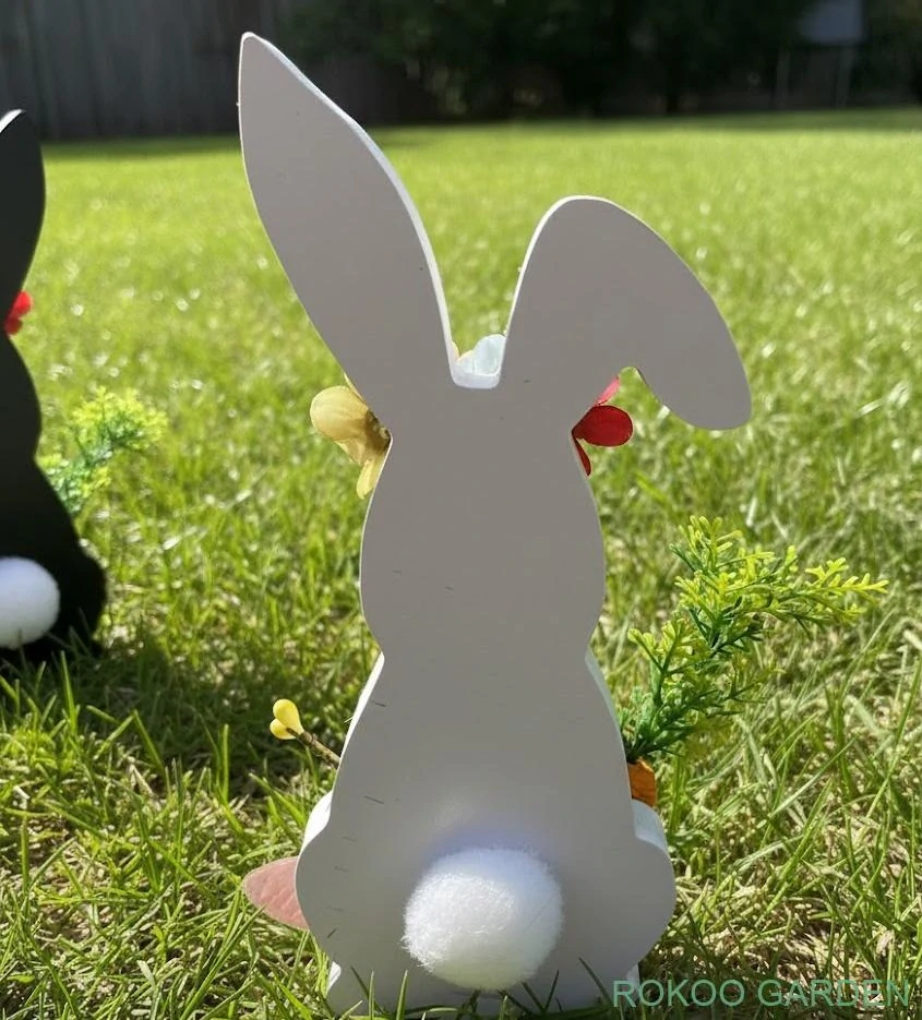 Dekorace dřevěný zajíc