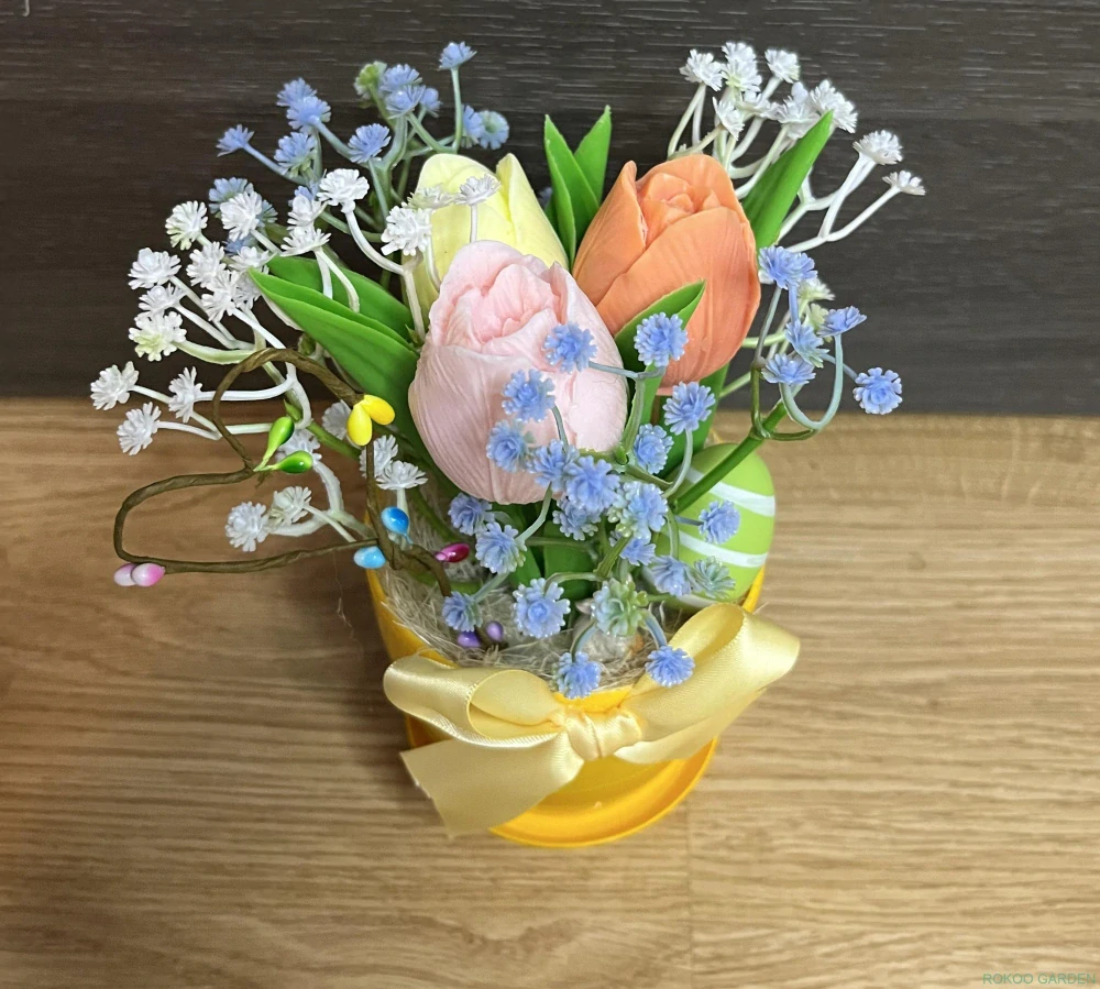 Jarní probuzení: Mýdlové tulipány v barevném květináči