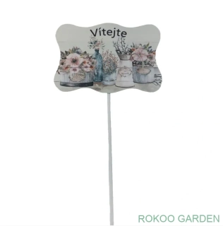 Plechový zápich Vítejte