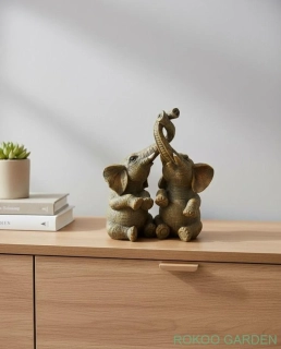 Dekorační sada sedících slůňat 