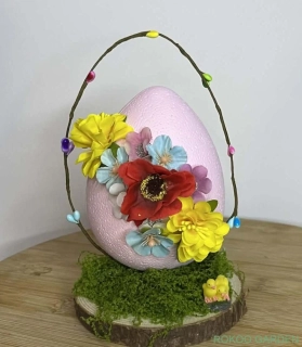 Velikonoční dekorace růžové vajíčko