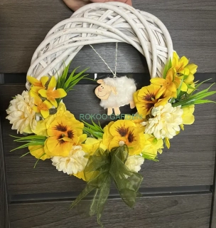 Velikonoční věneček Veselá ovečka