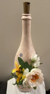 Dekorační lahev „Svítící pivoňka“