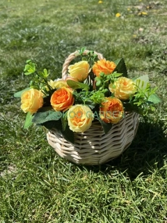 Proutěný košík Sluneční růže