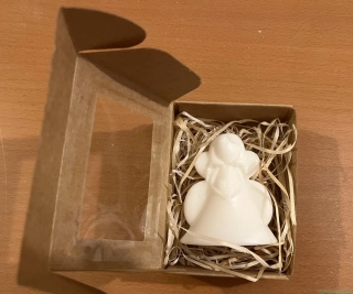 Mýdlová dekorace andělka - krabička