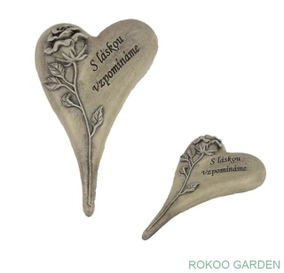Dekorace na hrob srdce s láskou vzpomínáme